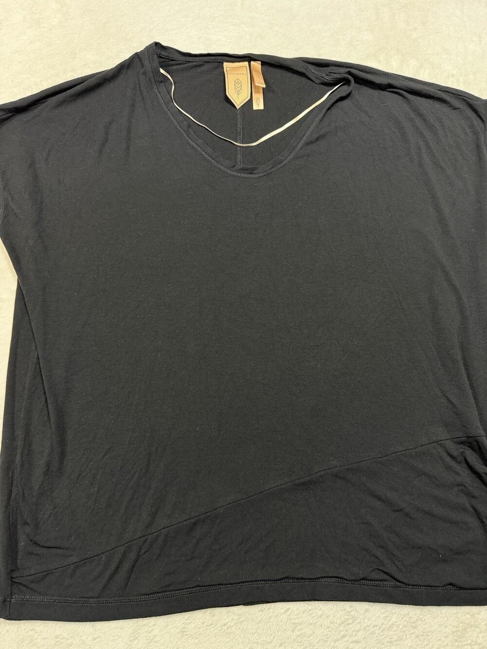 Indygena Modal Milk Fiber Travel Top XL Minimalist Asymmetrical Athleisure